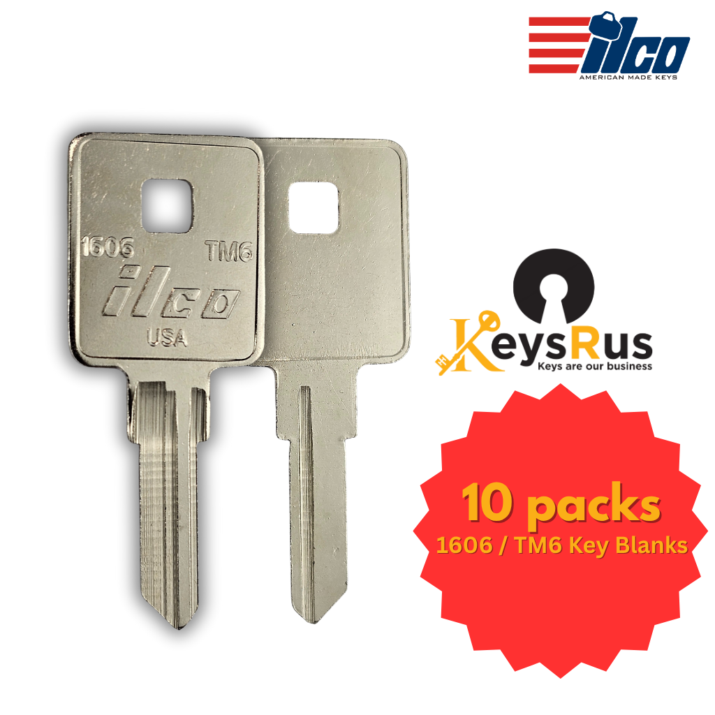 1606 / TM6 Key Blanks for Pickup Cap & Cover Keys – 10/Pack ILCO | Durable Replacement Keys