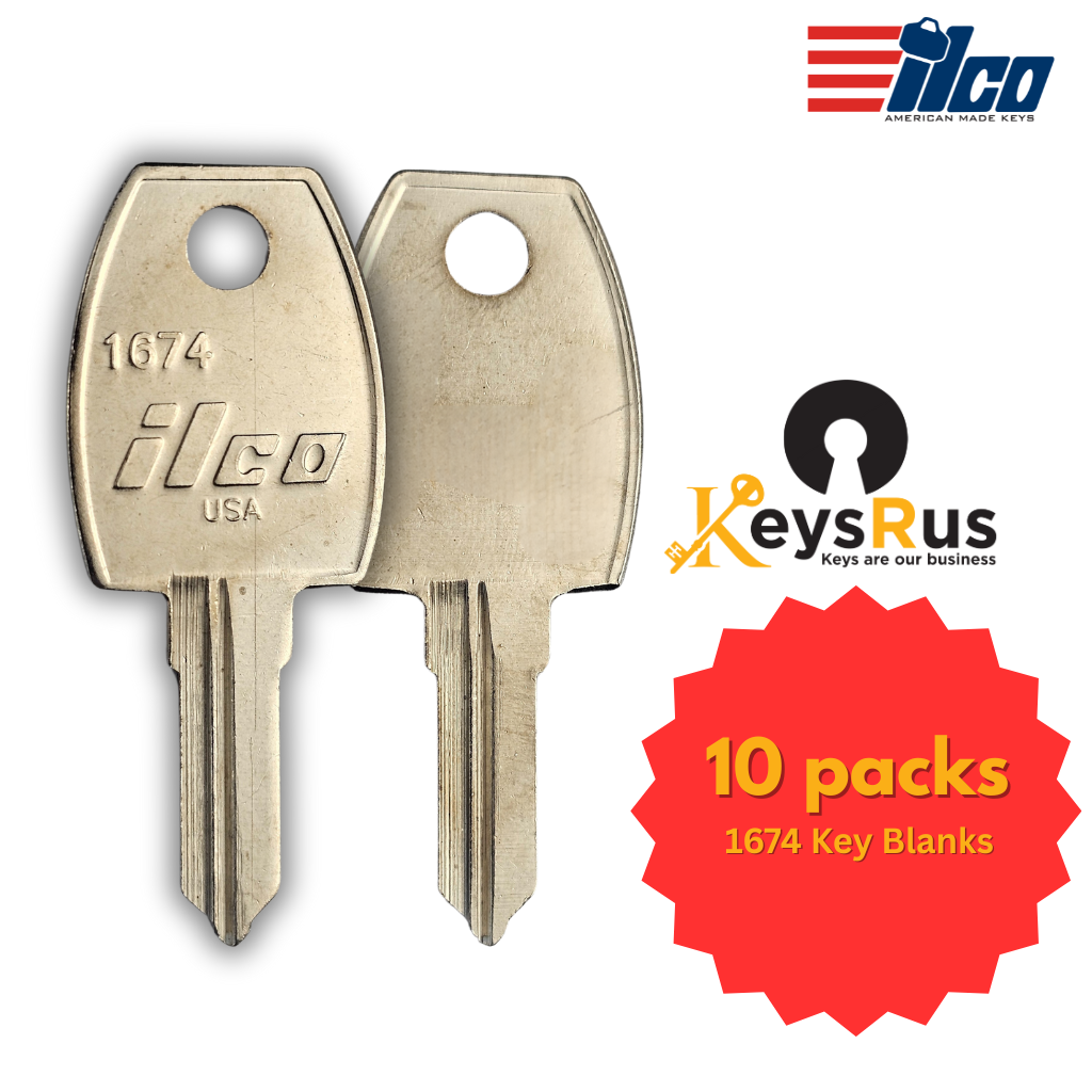 1674 Key Blank – Meroni Keyway – 10-Pack – ILCO