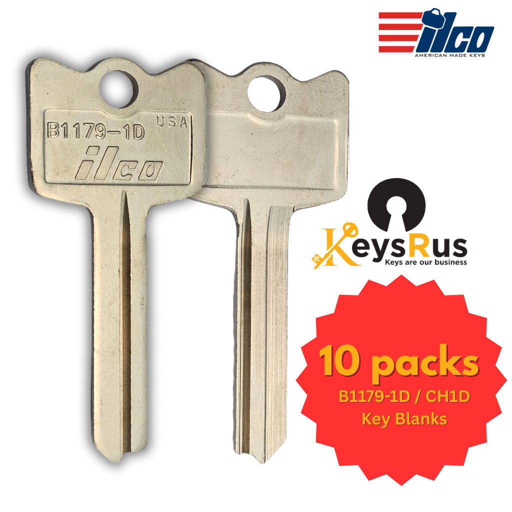 B1179-1D / CH1D Key Blank – 10-Pack – ILCO