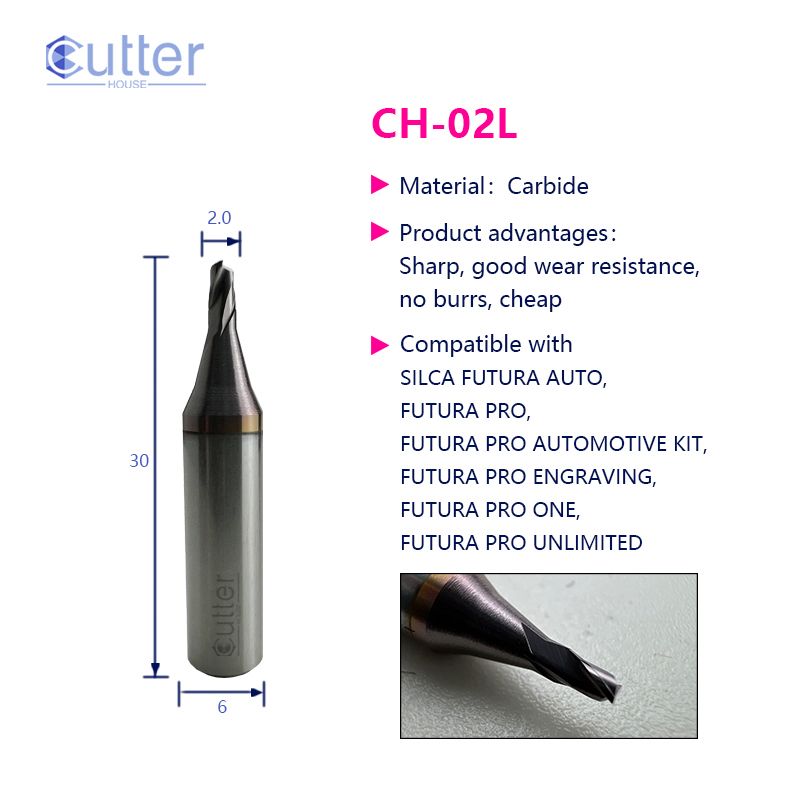 CutterHouse CH-02L carbide laser cutter for Silca Futura machines