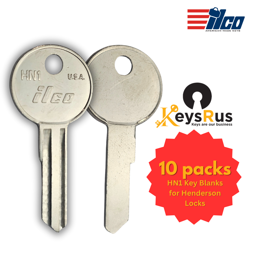 HN1 Key Blank – Henderson Keyway – 10-Pack – ILCO