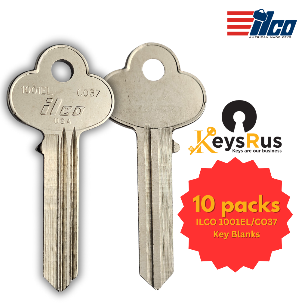 1001EL / CO37 Key Blank – 7-Pin – NP – 10-Pack – ILCO