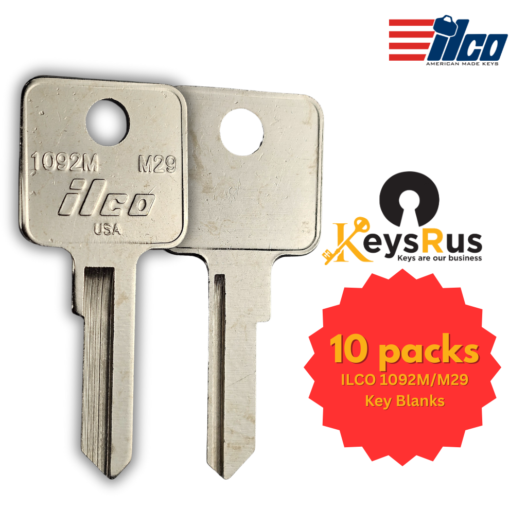 M29 / 1092M Key Blank – Master Lock Padlock Keyway – 10-Pack – ILCO