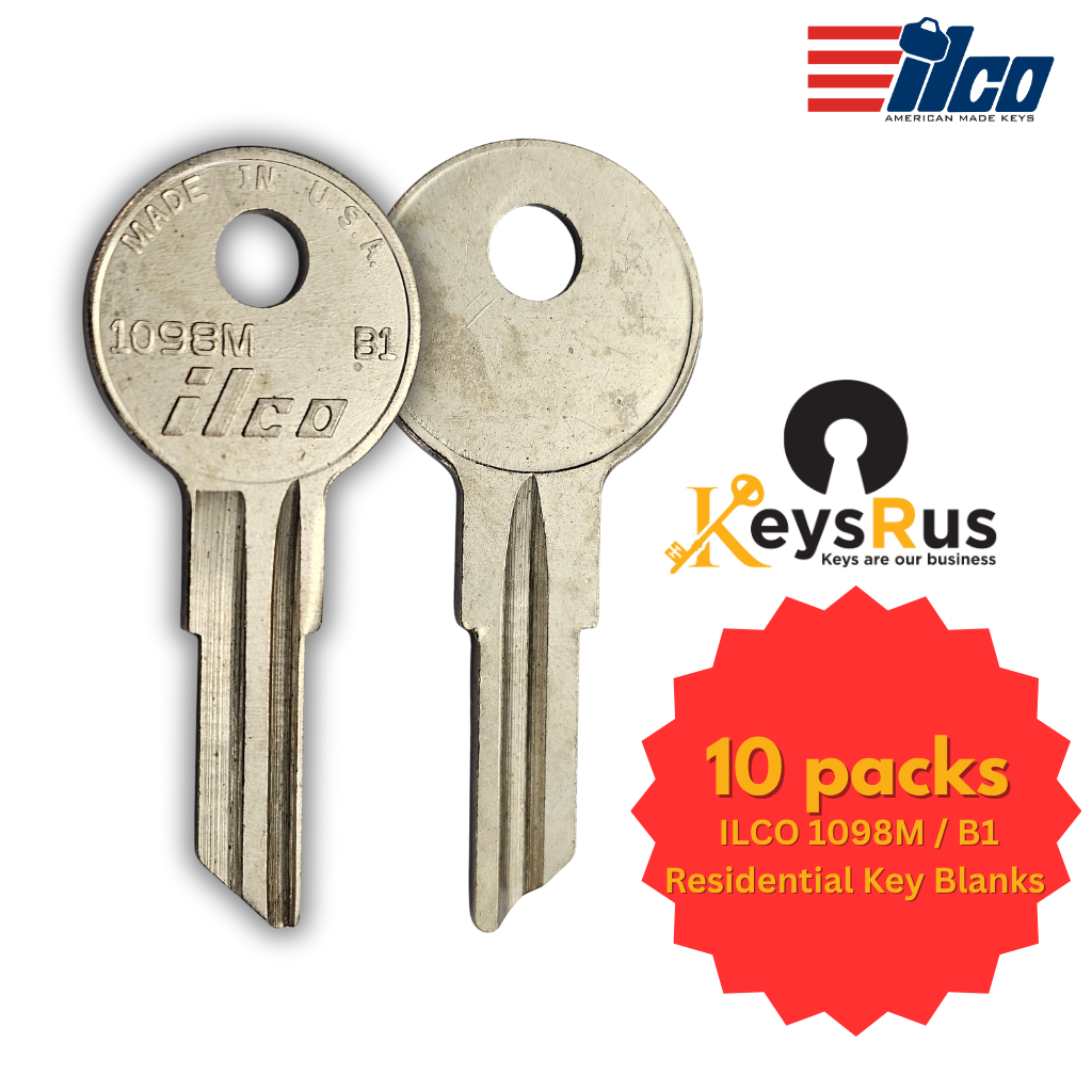 ILCO 1098M / B1 Residential Key Blank – 10/Pack