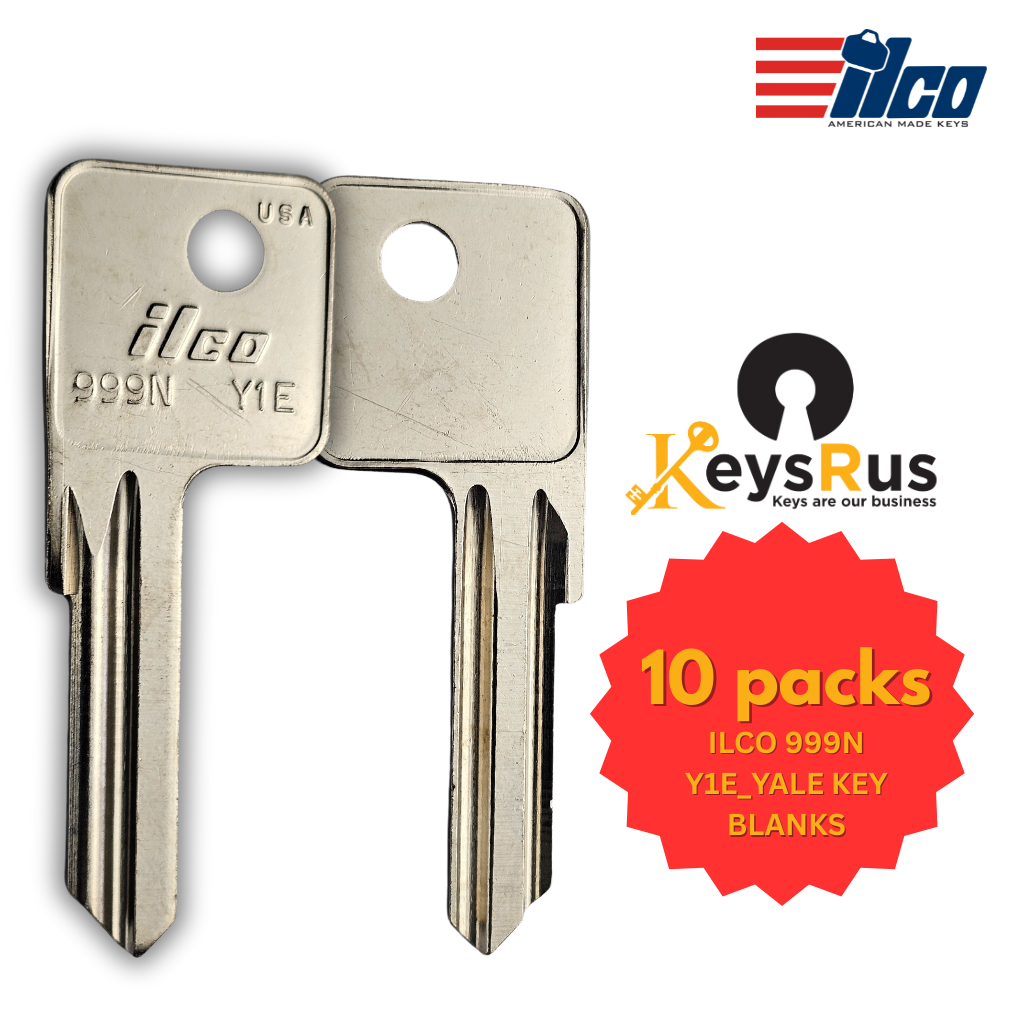 999N / Y1E Key Blank – Yale Keyway – 10-Pack – ILCO