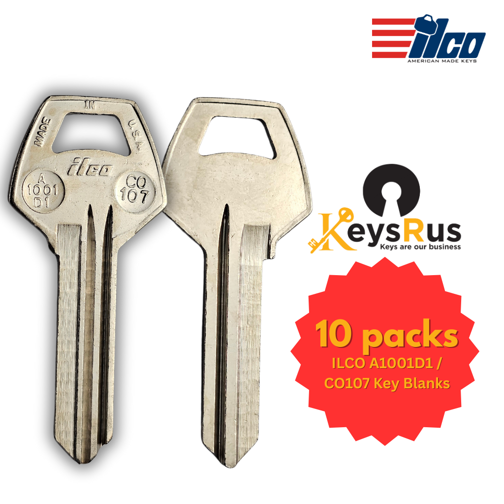 A1001D1 / CO107 Key Blank – 10-Pack – ILCO