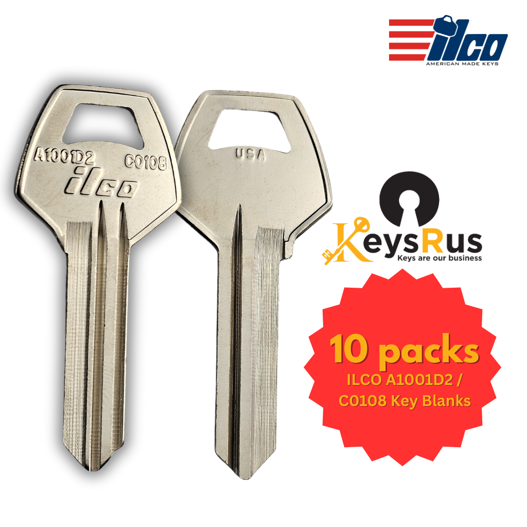 A1001D2 / CO108 Key Blank – 10-Pack – ILCO