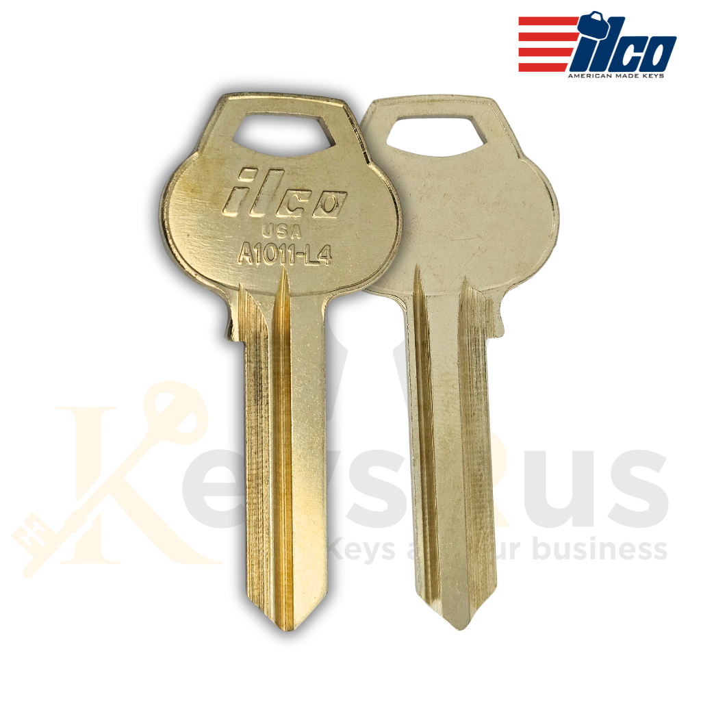 A1011-L4 / RU101 Key Blank – 6-Pin L4 Section – Nickel Silver – 10-Pack – ILCO