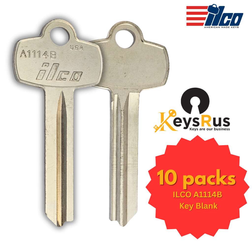 A1114B SFIC Key Blank – 5/6/7-Pin B Section – Nickel Silver – 10-Pack – ILCO