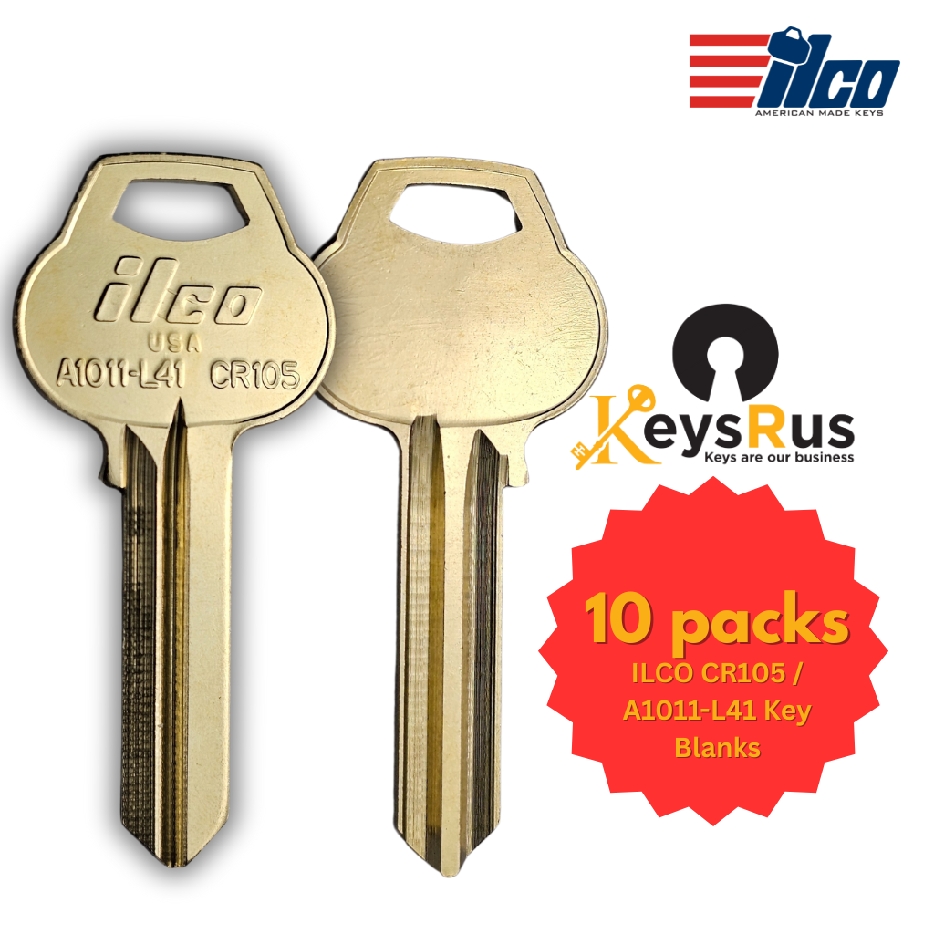 CR105 / A1011-L41 Key Blank – Corbin/Russwin Keyway – NP – 10-Pack – ILCO