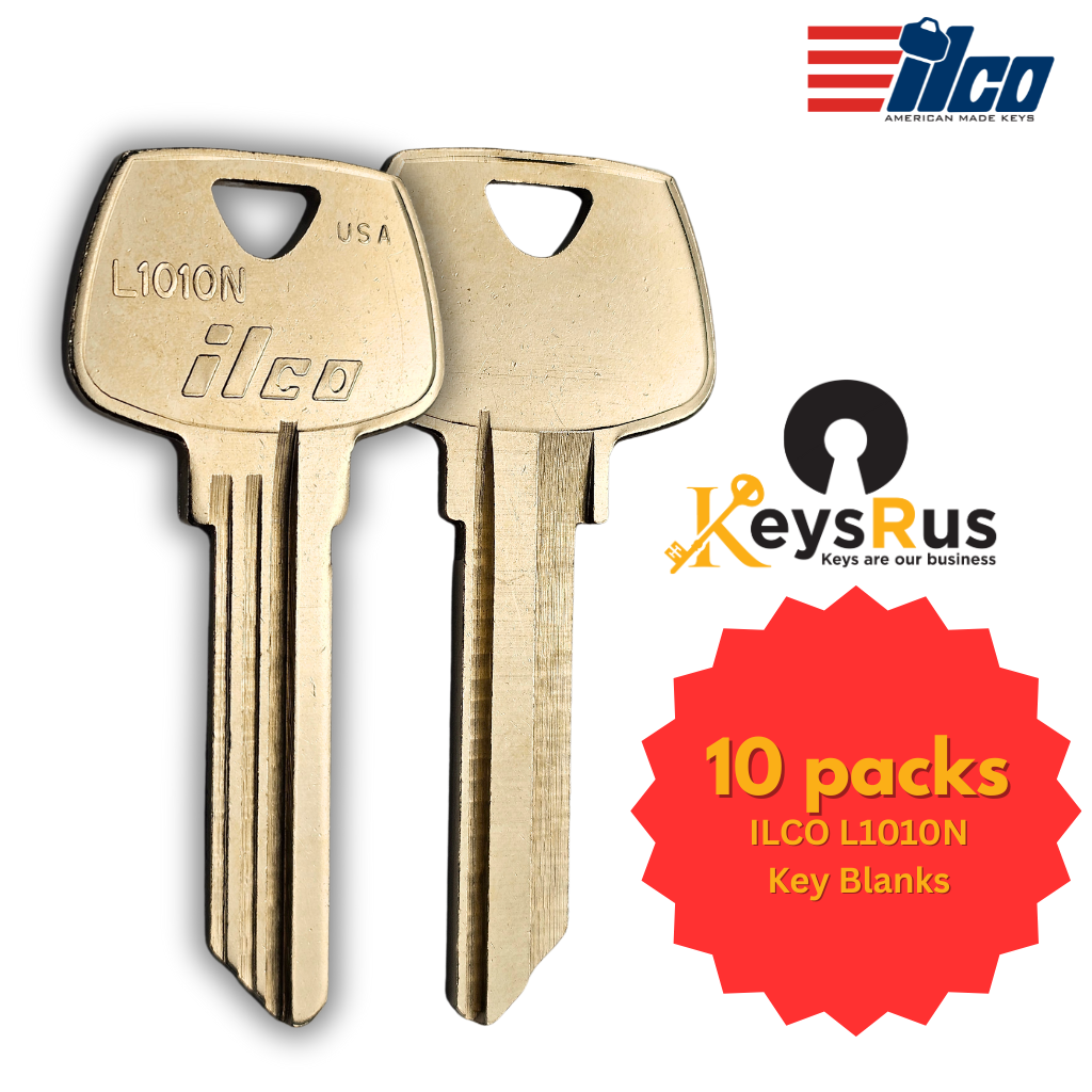 L1010N Key Blank – 6-Pin Sargent Keyway – NP – 10-Pack – ILCO