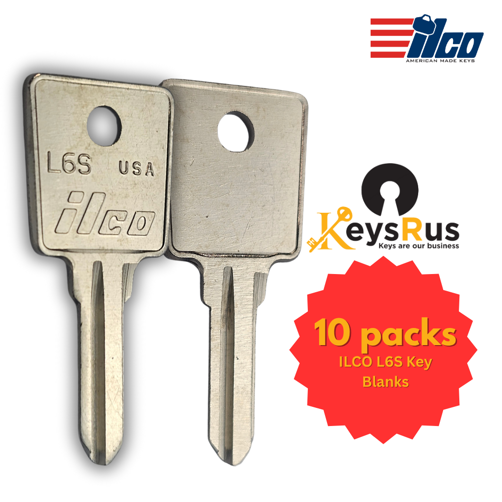 L6S Key Blank – Furniture & Cabinet Keyway – 10-Pack – ILCO