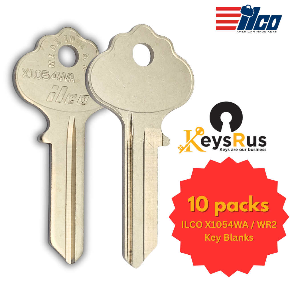 X1054WA / WR2 Key Blank – Weiser Keyway – 10-Pack – ILCO
