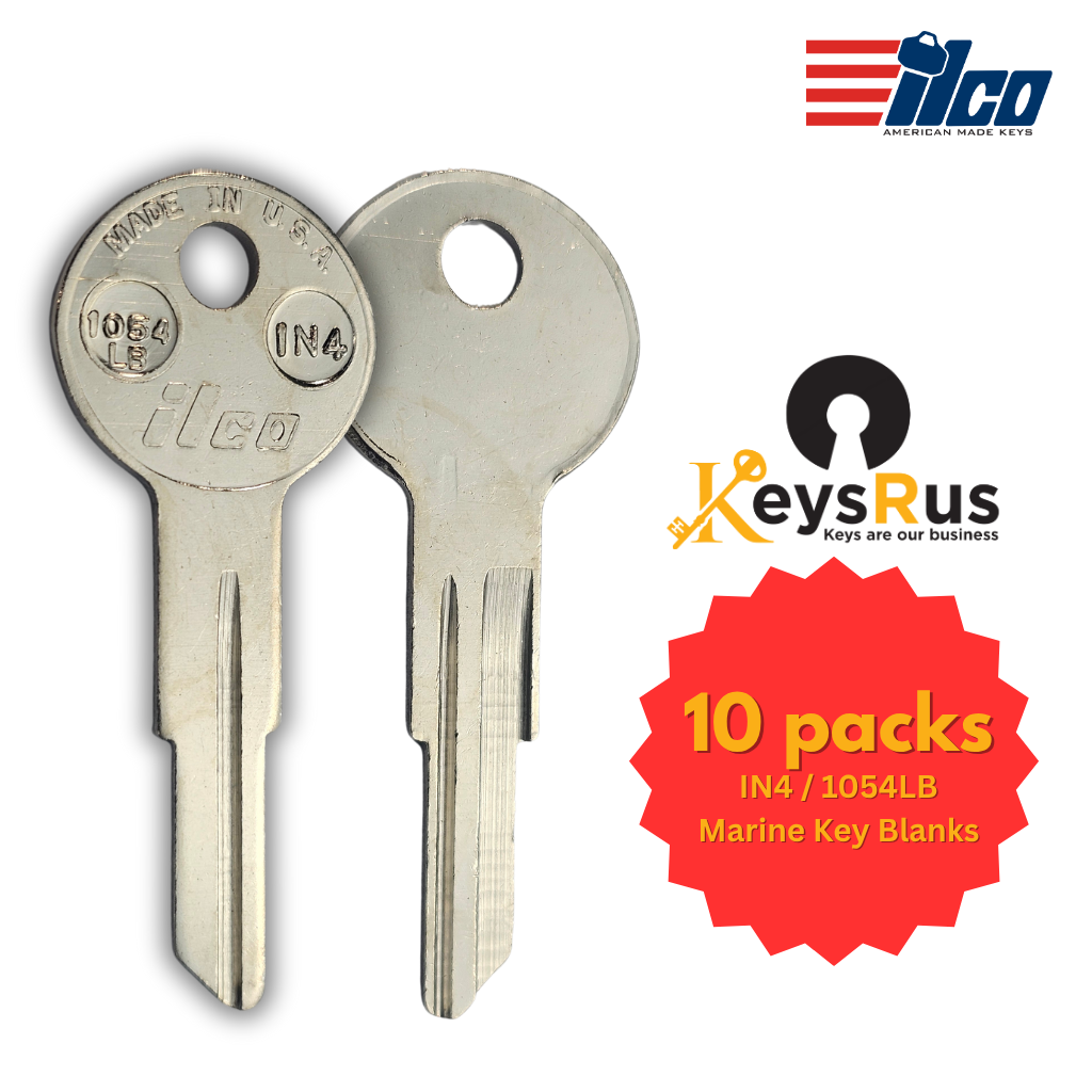 IN4 / 1054LB Key Blank – Marine Keyway – 10-Pack – ILCO