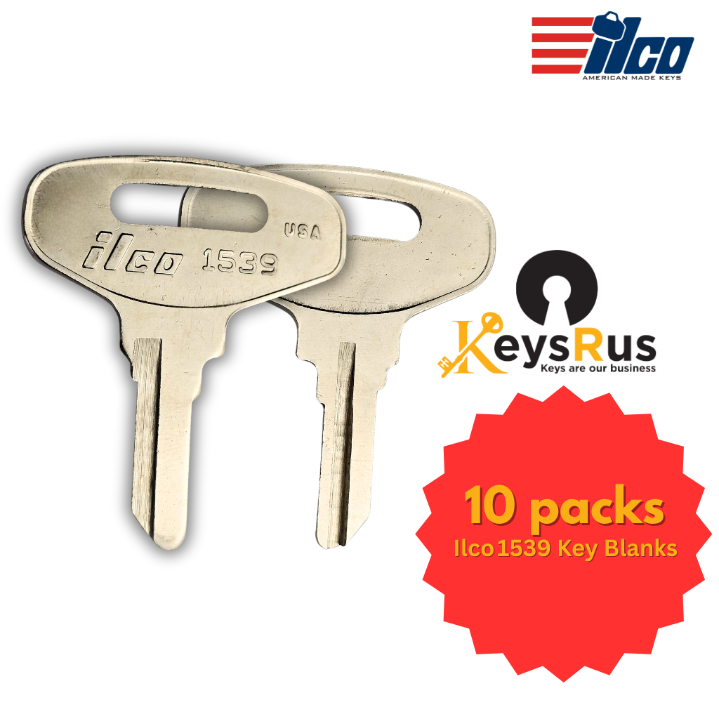 Ilco 1539 Key Blank – Kubota Tractor & Equipment | Nickel‑Plated Brass (Uncut)