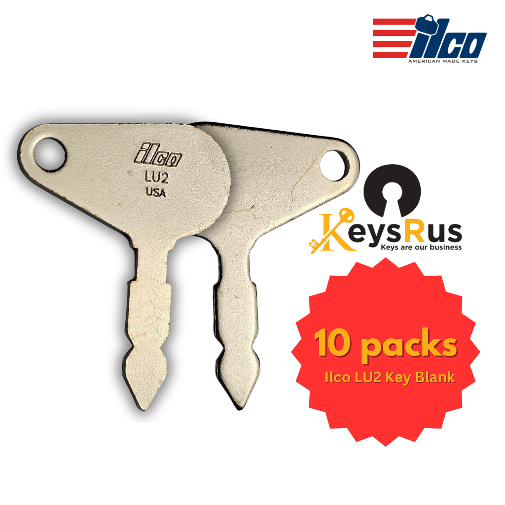 Ilco LU2 Key Blank – Lucas & Bosch Equipment | Steel Key (Uncut) 10/ pack