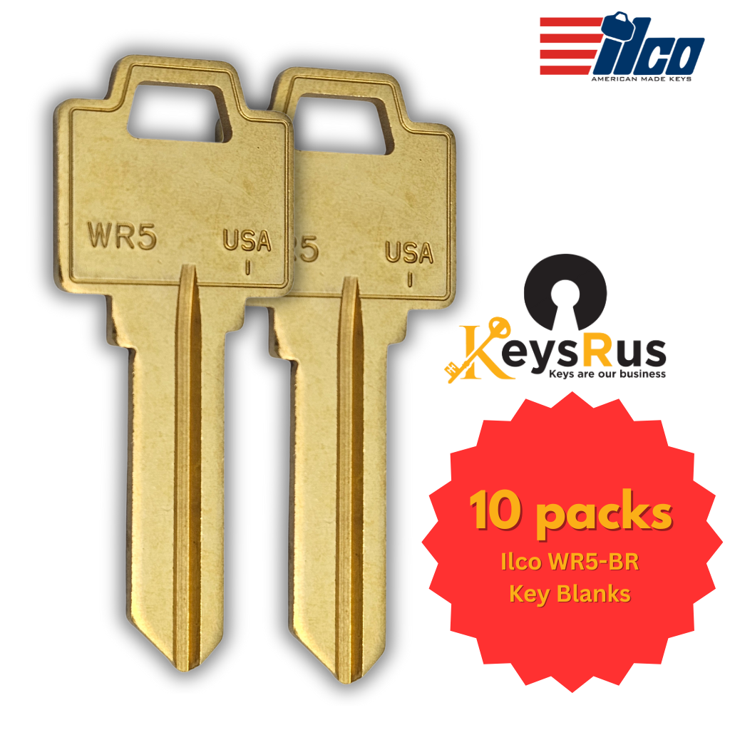 WR5-BR Key Blank – Weiser WR5 Keyway – 10-Pack – ILCO