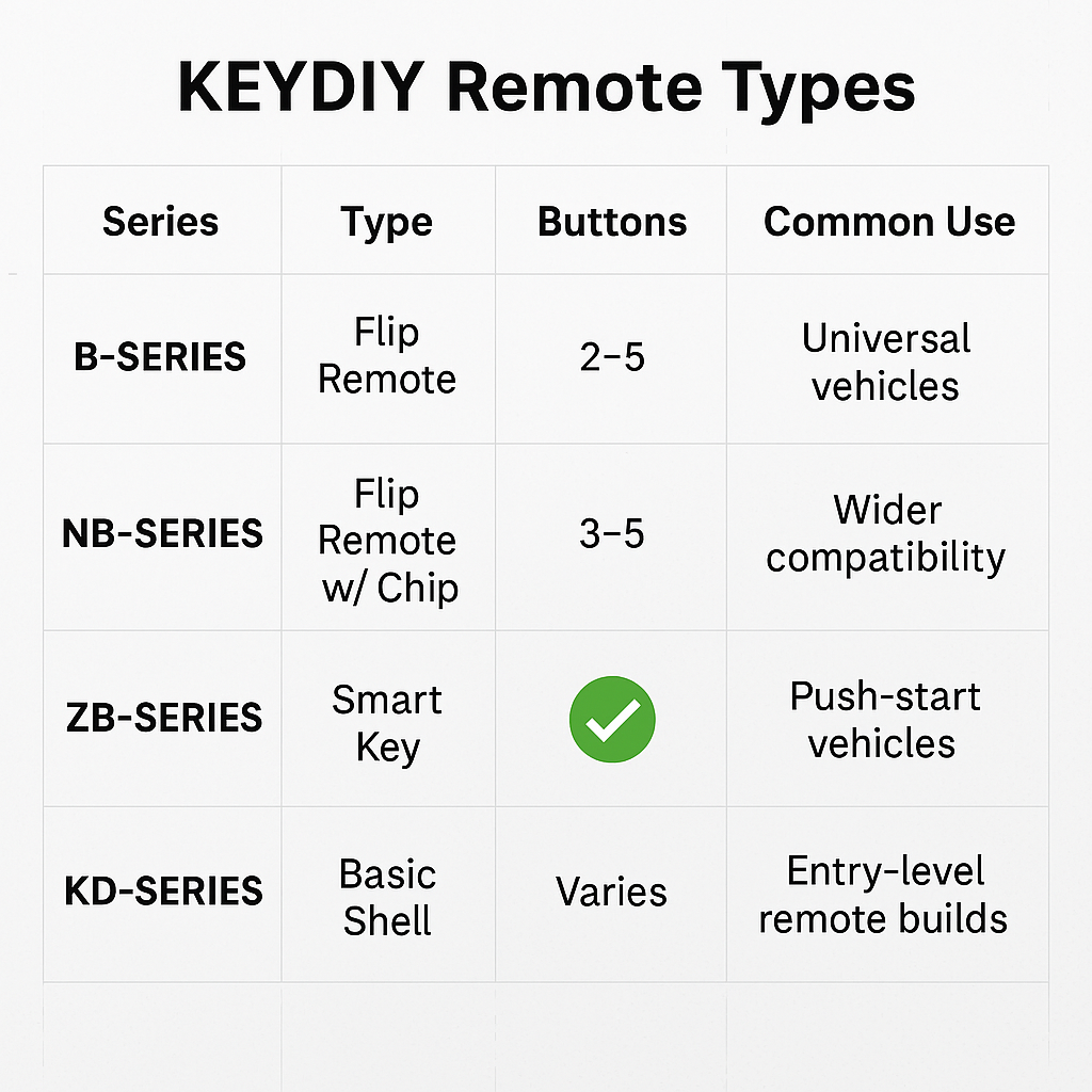 NEW! KEYDIY – Toyota Style 4-Button Universal Flip Key Remote (KD-B13-4)