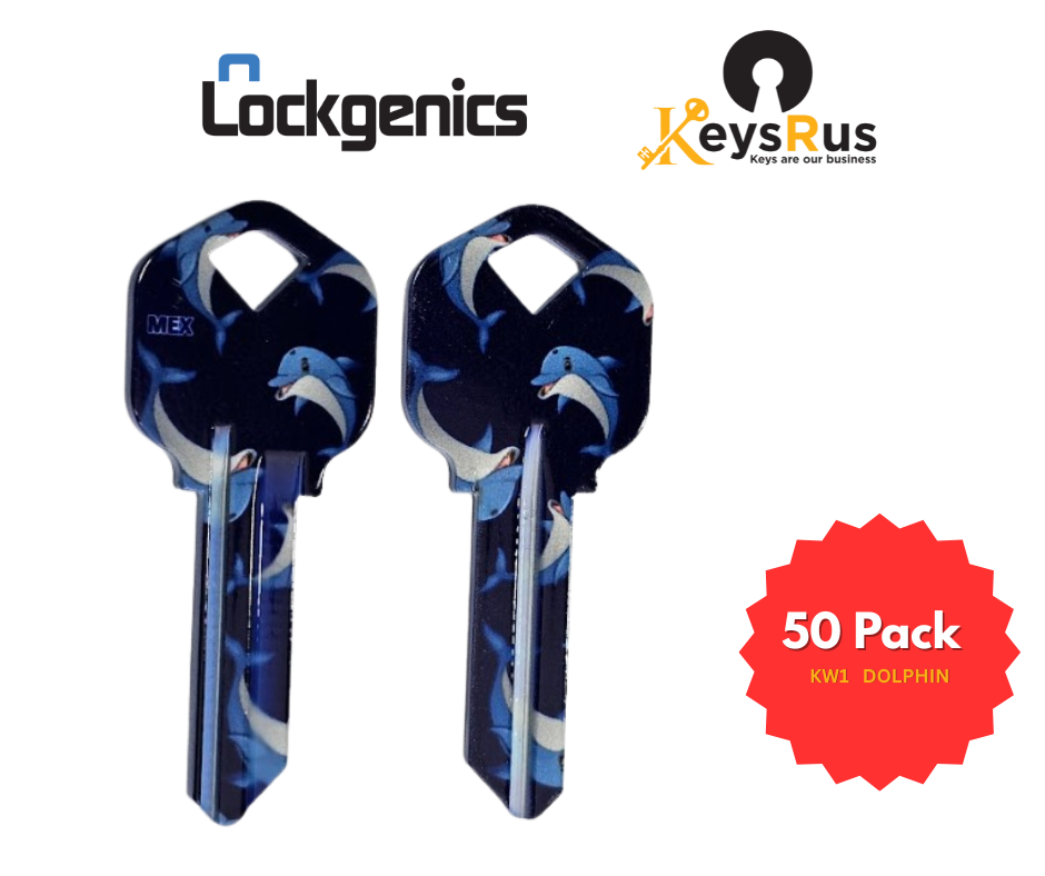 LockGenics KW1 Decorative Key Blank – Dolphin – 50-Pack