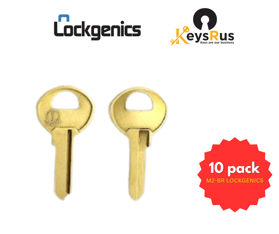 LockGenics M2 Key Blank – Brass – 10-Pack