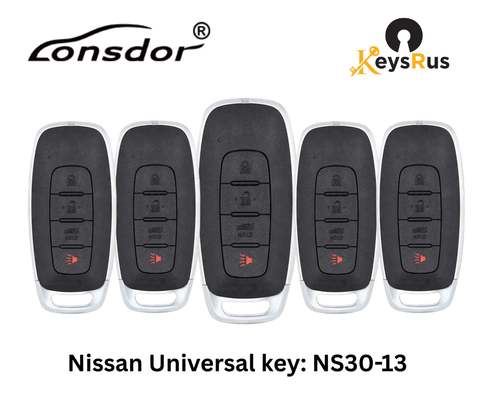 LONSDOR Nissan Style 4-Button Universal Smart Key – NS30-13 ID46+ID47+ID4A – Adjustable Frequency