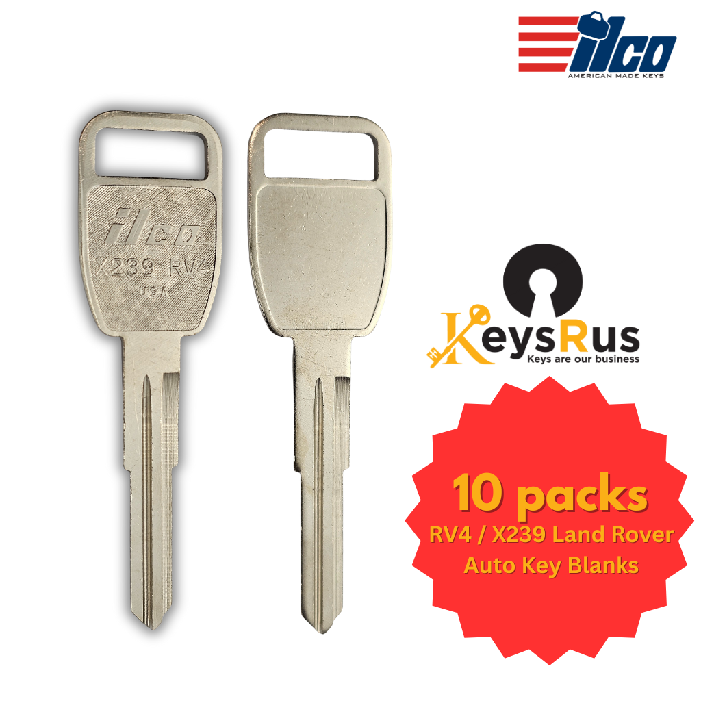 RV4 / X239 Land Rover Auto Key Blanks – 10/Pack ILCO | Premium Car Key Blanks
