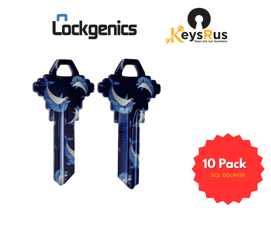 LockGenics SC1 Decorative Key Blank – Dolphin – 10-Pack