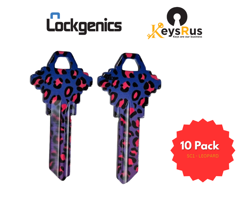 LockGenics SC1 Decorative Key Blank – Leopard – 10-Pack