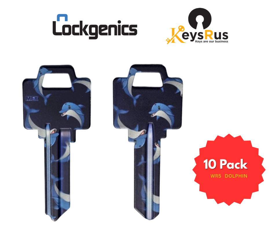 LockGenics WR5 Decorative Key Blank – Dolphin – 10-Pack