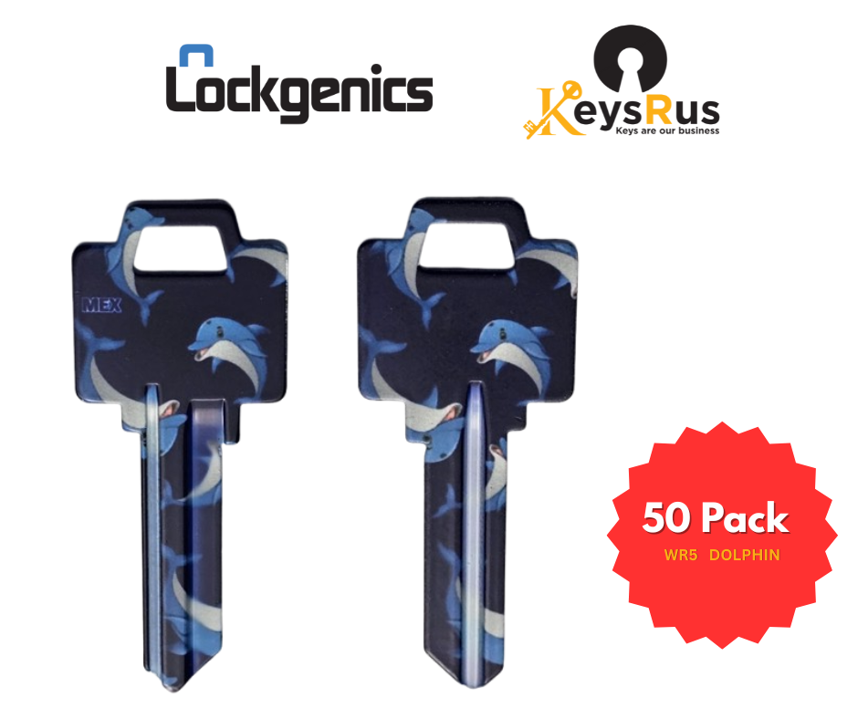 LockGenics WR5 Decorative Key Blank – Dolphin – 50-Pack