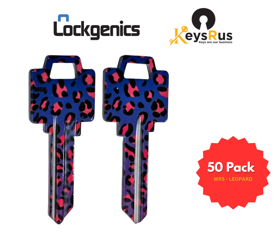 LockGenics WR5 Decorative Key Blank – Leopard – 50-Pack
