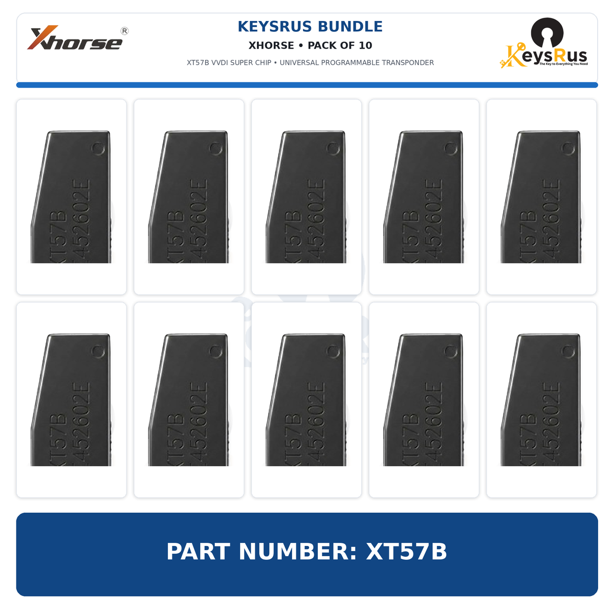 Bundle of 10 Xhorse XT57B VVDI Super Chips — Keysrus bundle