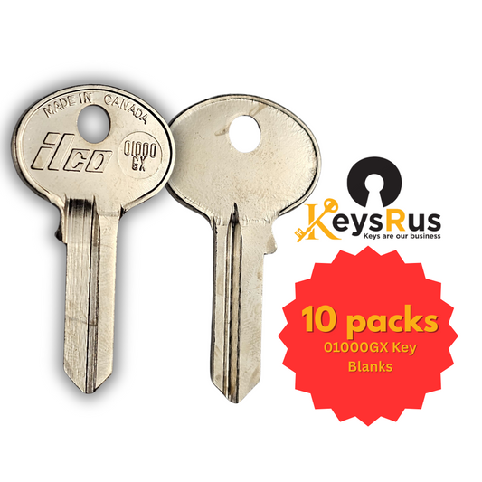01000GX Key Blank – Cabinet & Cam Lock Keyway – 10-Pack – ILCO