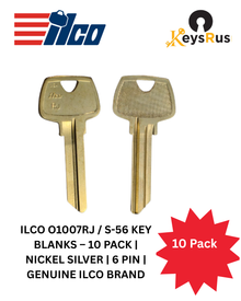 ILCO O1007RJ / S-56 Key Blanks – 10 Pack | Nickel Silver | 6 Pin | Genuine ILCO Brand