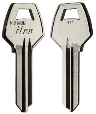 ILCO 1001ABM Key Blanks – 10 Pack | For Residential & Commercial Corbin Locks | Nickel-Plated Brass