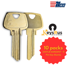 1007LB SARGENT - 5 Pin Key Blank – 10/Pack