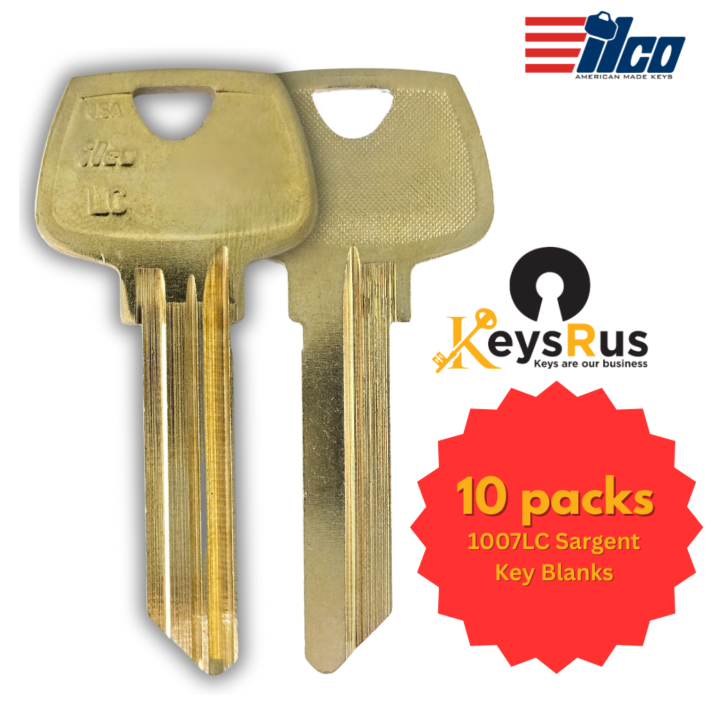 1007LC Sargent key blank 5 pin key LC keyway 10/Pack ILCO