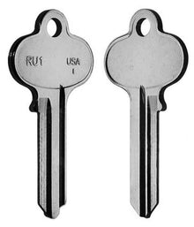 ILCO RU1 (1011) 5-Pin Key Blanks – 10 Pack | Nickel-Plated Brass, Made in USA