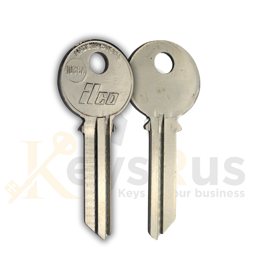 1036A Key Blanks 10 pack - ILCO for Residential & Commercial Locks