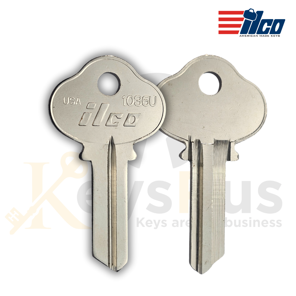 1036U / BLV5 Key Blanks 10/Pack - ILCO Brand for Residential & Commercial Use