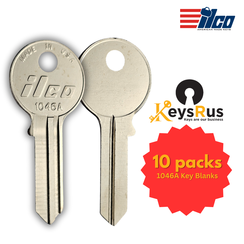 1046A Key Blanks for Padlocks – 10-Pack (ILCO) | High-Quality Locksmith Key Blanks