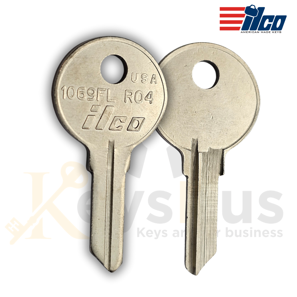 1069FL / RO4 Key Blank for Freezer Locks and Cabinets – 10/Pack