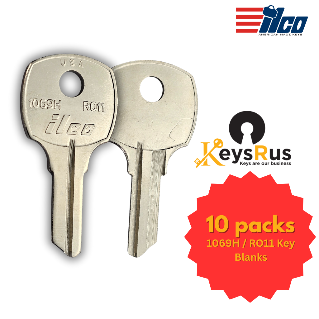 1069H / RO11 Key Blank for Cabinet and Mailbox – 10/Pack