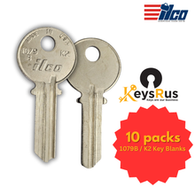1079B / K2 Key Blanks – 10/Pack ILCO | Durable Key Blanks for Locksmiths