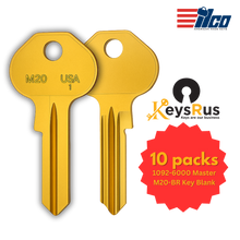 1092-6000 Master M20-BR Key Blank – 10-Pack for High-Security Locks – Padlock Key blank
