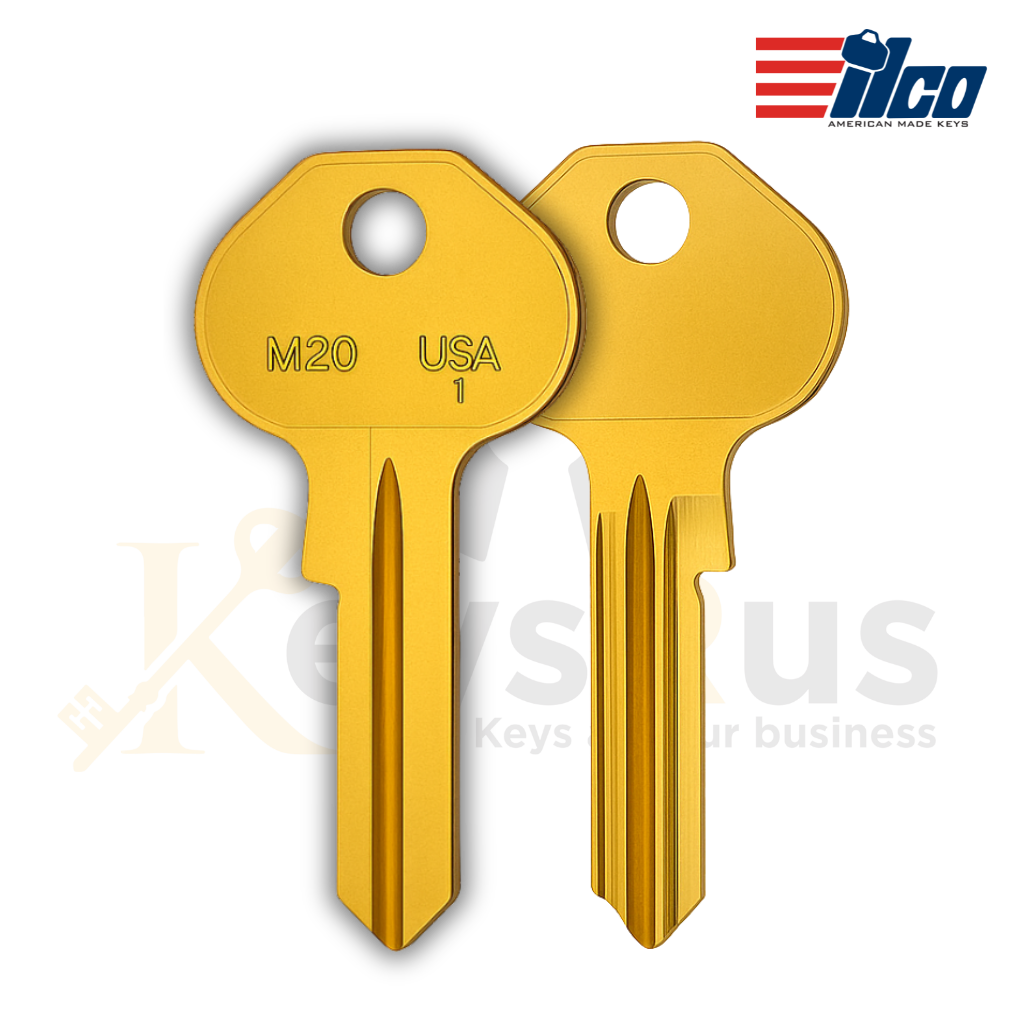 1092-6000 Master M20-BR Key Blank – 10-Pack for High-Security Locks – Padlock Key blank
