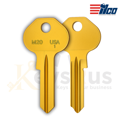 1092-6000 Master M20-BR Key Blank – 10-Pack for High-Security Locks – Padlock Key blank