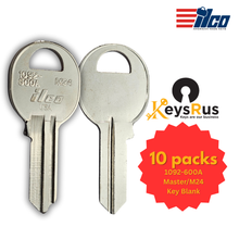 1092-600A MASTER / M24 Key Blanks – 10-Pack (ILCO) | High-Quality Padlock Keys