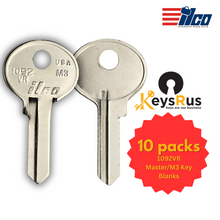 1092VR MASTER / M3 Key Blanks – 10-Pack (ILCO) | High-Quality Padlock Keys