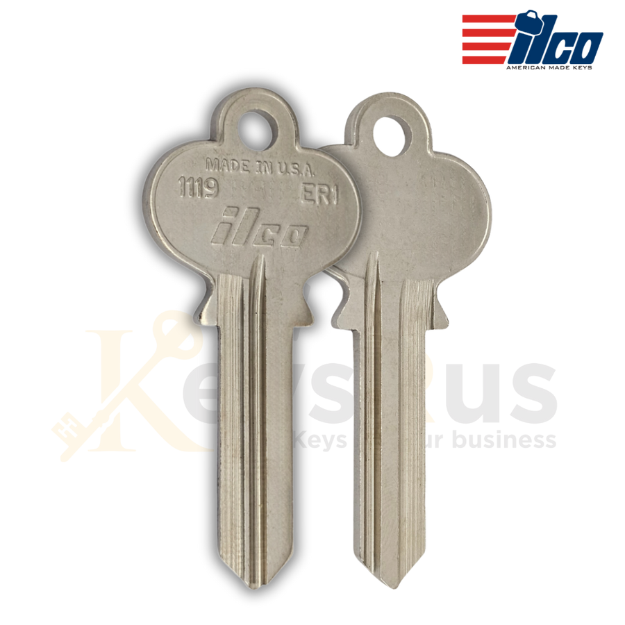 1119 / ER1 Key Blank, 10 pack ILCO, Durable Key Blanks for Security